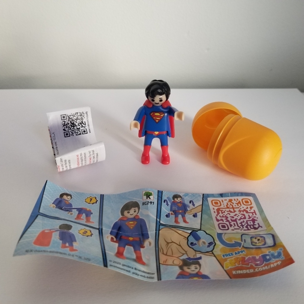 2/$12 Superman DC Playmobil Kinder Egg Surprise Figure